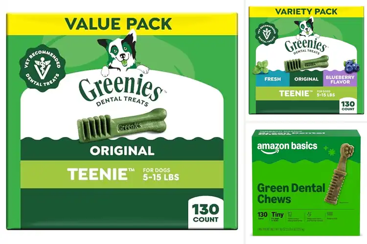 Detailed view of Best 130 Count Dog Dental Treats for Fresh Breath & Health