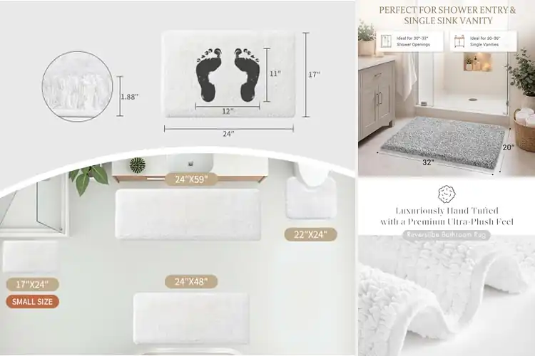 Detailed view of Best Plush Bathroom Mats: Step into Cozy Luxury Every Day